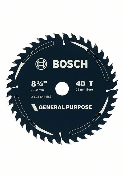 BOSCH WOOD SAW BLADE 8-1/4'' X 25/20/16 X 40 TEETH 